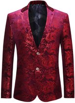 ALLTHEMEN Heren Colbert met Gouden Opdruk - Geborduurde Knopen - XL
