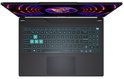 Bovenaanzicht van open MSI gaming laptop met verlicht toetsenbord.