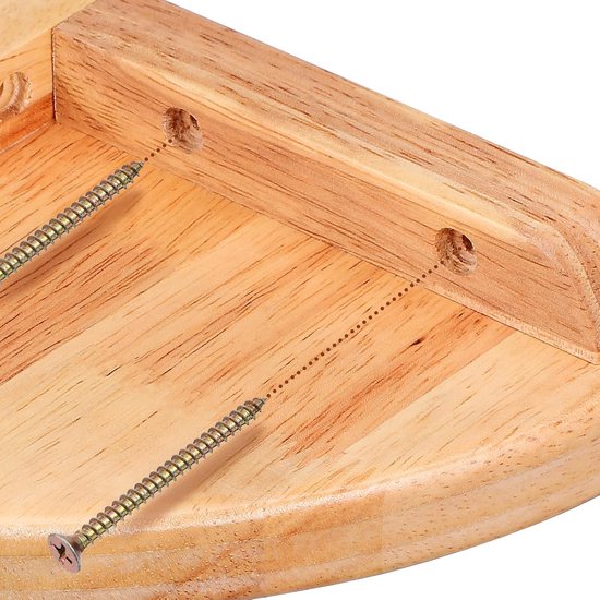 Rustieke Industriële Houten Plank Wandmontage - Hoekrek Display Decor Hoekplank Zwevende Wandplank Organizer Voor Slaapkamer Keuken Badkamer