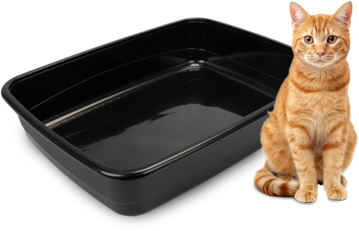 PawHut Kattenbak van roestvrij staal, gemakkelijk te reinigen