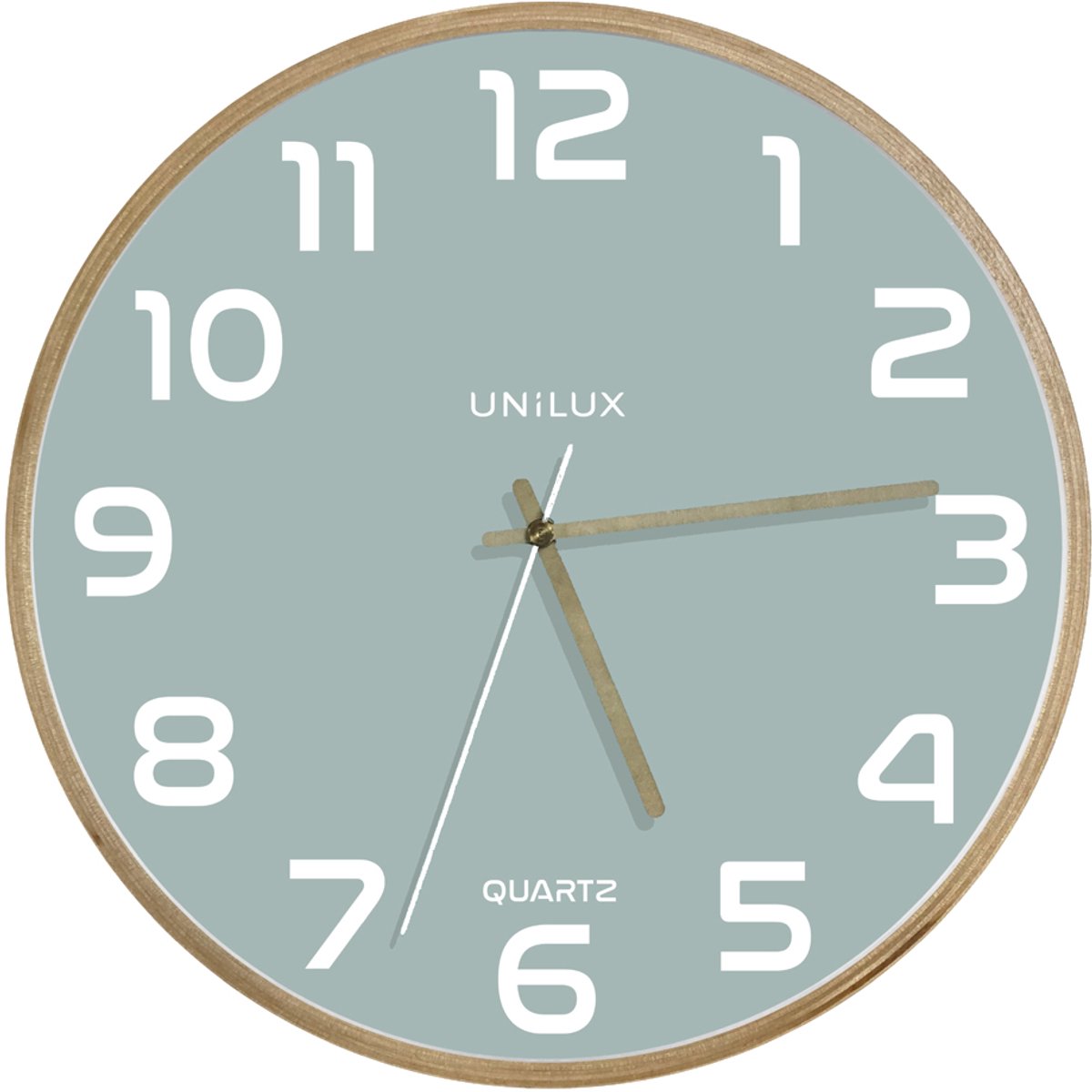 Unilux baltic klok hout/blauw