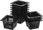Allecto Premium - Vierkante plantenmand voor aquaponik en hydrocultuur - Set van 10 stuks