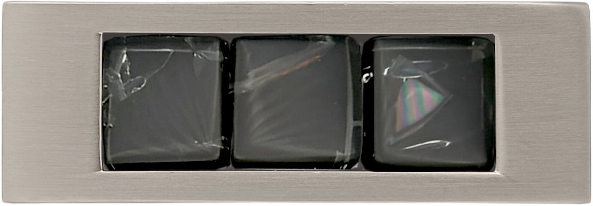 Domino Kristallen Meubelknop in Zilver en Wit Glas Kristallen knoppen Robuust glasontwerp Meubelknoppen Meubelgreep Glamoureuze stijl voor kasten en ladekasten 7x3 cm