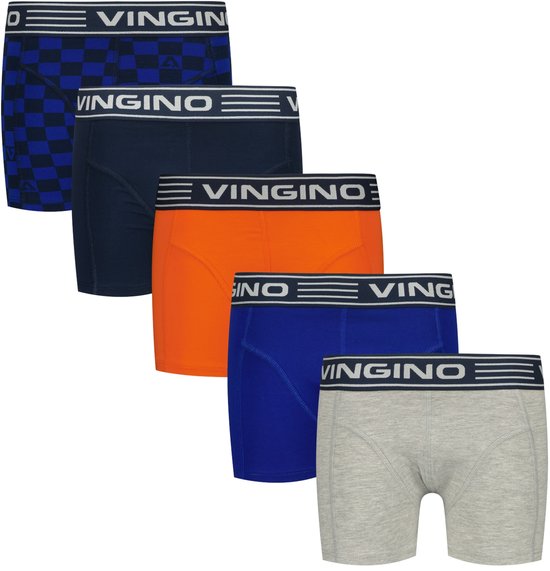 Vingino WO25 Color check 5-pack Kinder Onderbroek - Dark Blue