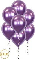 Paarse Helium Ballonnen 2023 NYE Verjaardag Versiering Feest Versiering Ballon Chrome Paars Luxe Decoratie - 10 Stuks