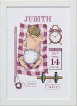 Kit de point de croix Tuile Naissance Judith - Permin