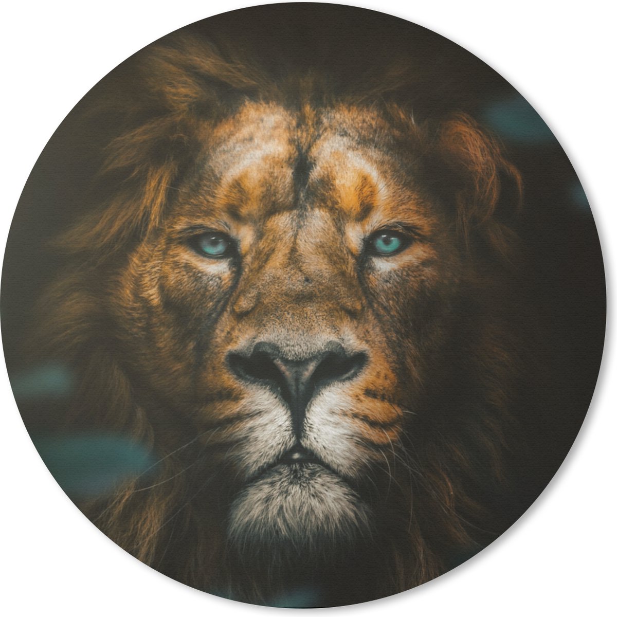 Muismat rond 20x20 cm - Mousepad Dieren - Leeuw - Roofdier - Ronde muismatten