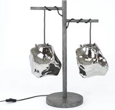dePauwWonen 2L Rock Tafellamp - incl led lampen - E27 - Chroom