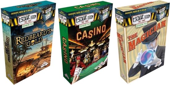 Afbeelding van het spel Uitbreidingsbundel - 3 Stuks - Escape Room - Casino & The Magician & Redbeard's Gold