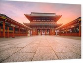 De oude Sensoji-ji tempel in Tokio bij ochtendgloren - Foto op Dibond - 90 x 60 cm