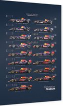 Red Bull Racing - Evolution of a Race Car (2021 / Dark) - Dibond - 40 x 60 cm