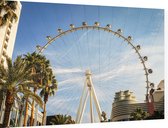 Het grote reuzenrad van Las Vegas vanuit hotel The Linq - Foto op Dibond - 60 x 40 cm