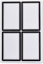 schooletiketten 35 x 52 mm wit/zwart 5 vellen √† 4 stuks