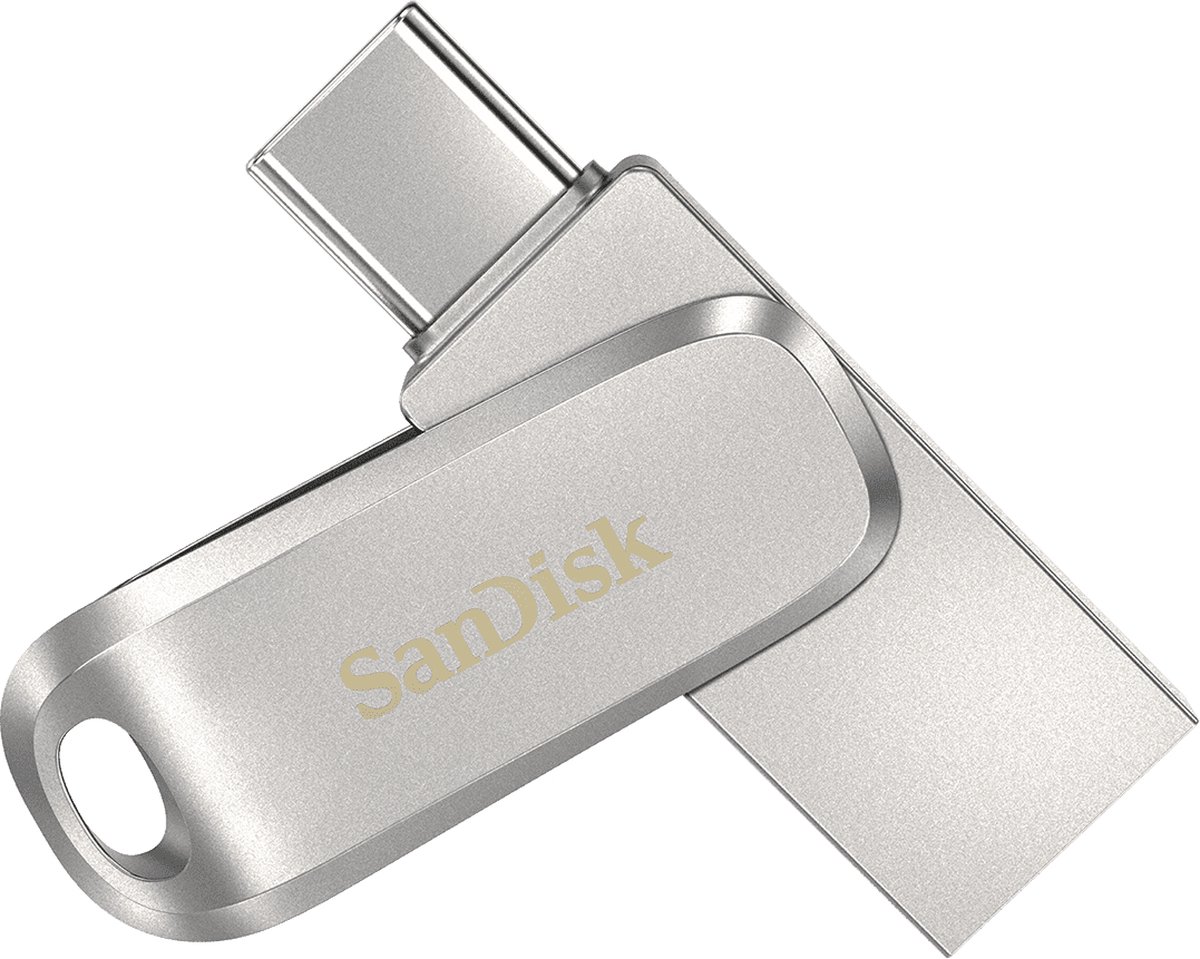 SanDisk Ultra Dual Luxe USB-stick smartphone/tablet Zilver 1 TB USB-C USB 3.1 (Gen 1)
