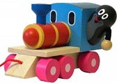 trekfiguur locomotief junior 12,5 cm hout multicolor