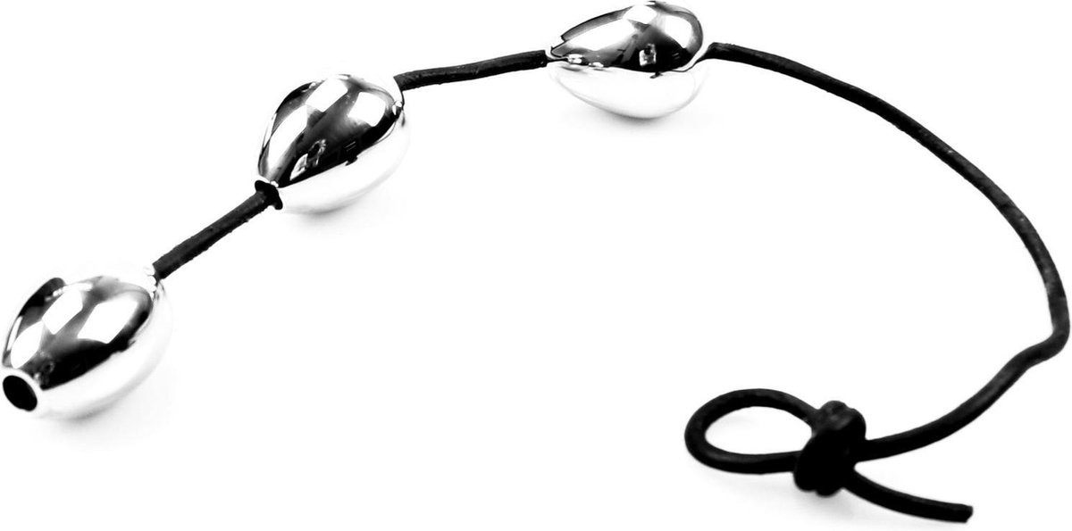 Goedkoopste 3 Anaal Eitjes van RVS aan snoer Ø 45 mm