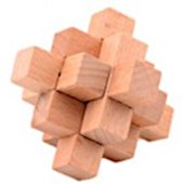 puzzel hersenkraker 4,5 cm hout blank (A)