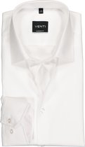 VENTI modern fit overhemd - mouwlengte 7 - wit - Strijkvrij - Boordmaat: 40