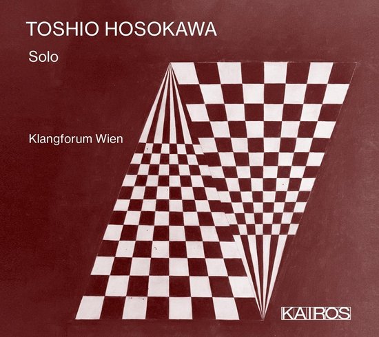 Albumhoes met de tekst "Toshio Hosokawa Solo" en een schaakbordachtig patroon.