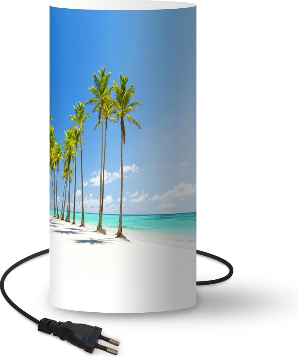Lamp - Nachtlampje - Tafellamp slaapkamer - Tropisch - Strand - Palmboom - 33 cm hoog - Ø15.9 cm - Inclusief LED lamp