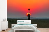 Girafe au coucher du soleil 360x240 cm