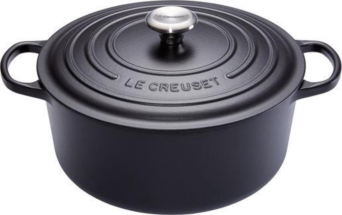 Le Creuset Ronde Stoof-/Braadpan 20 cm Zwart