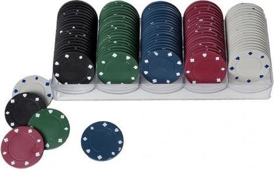 Thumbnail van een extra afbeelding van het spel Pokerfiches 40 mm per 100 stuks
