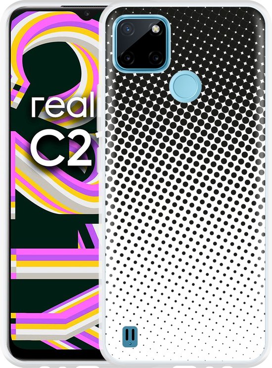 Realme C21Y Hoesje zwart witte cirkels
