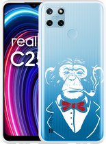 Realme C25Y Hoesje Chimp Smoking - Designed by Cazy
