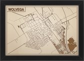Houten stadskaart van Wolvega