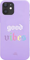 iPhone 11 - Good Vibes Purple - iPhone Rainbow Quotes Case