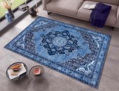 Design vloerkleed Hamadan Siah Elle Decoration - blauw/grijs 160x230 cm