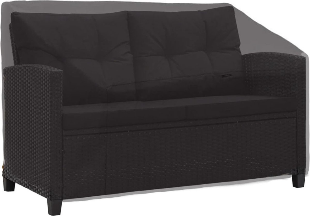 CUHOC Beschermhoes Tuinbank - Tuinbankhoes - Golden Label - 224x84x66 - aflopend Zwart
