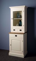 Tower Living Lisa Vitrinekast 70 cm Wit Hout