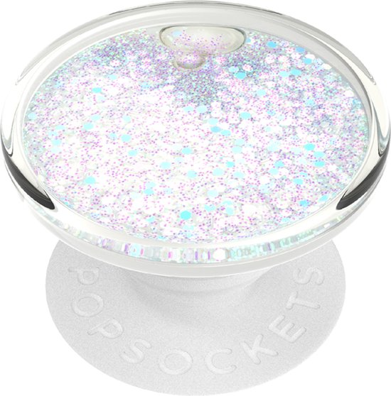 PopSockets PopGrip Luxe Telefoon Greep en Standaard Glitter Wit