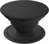 PopSockets PopGrip - Verwisselbare Telefoonbutton en Standaard - Black Aluminium