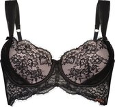 Hunkemöller Dames Lingerie Voorgevormde longline beugel bh Elissa Lucy Hale  - Zwart - maat B80