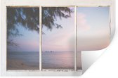 Stickers Stickers muraux - Transparents - Palmier - Mer - 60x40 cm - Film adhésif