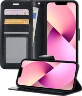 iPhone 13 Pro Hoesje Book Case Hoes - iPhone 13 Pro Hoesje Case Portemonnee Cover - iPhone 13 Pro Hoes Wallet Case Hoesje - Zwart