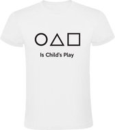 Is Child's Play | Heren T-shirt | Wit | Squid Game | Netflix | Serie | Survival Game | Drama