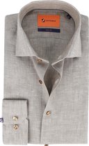 Suitable - Overhemd WS Linnen Khaki - 39 - Heren - Slim-fit
