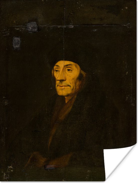 Poster Desiderius Erasmus - Schilderij van Hans Holbein de Jonge - 90x120 cm