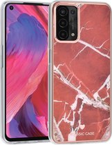UNIQ Classic Case Oppo A54 5G & A74 5G TPU Backcover hoesje - Marble Red