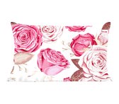 Sierkussen - Gouttes Fleurs Roses - Multicolore - 30 Cm X 50 Cm