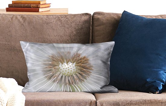 Sierkussen Graines de pissenlit pour usage intérieur - Il manque quelques graines de pissenlit - 50x30 cm - Coussin intérieur rectangulaire en coton