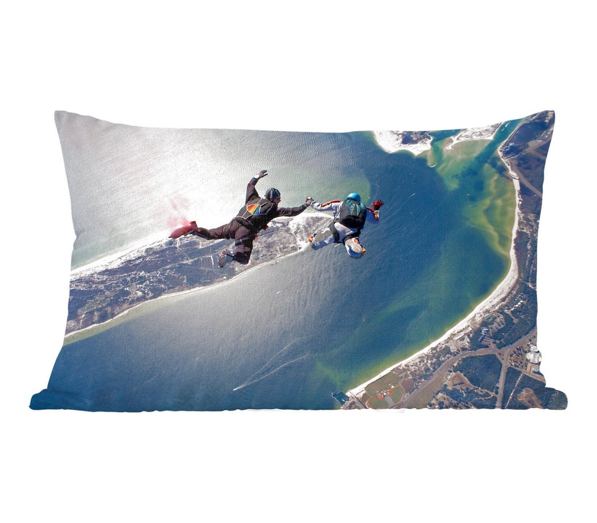 Sierkussens - Kussen - Skydiven in Florida - 50x30 cm - Kussen van katoen - PillowMonkey
