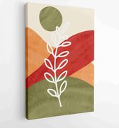 Botanische abstracte kunst achtergronden vector. Zomerse vierkante banner 1 - Moderne schilderijen – Verticaal – 1931385644 - 80*60 Vertical