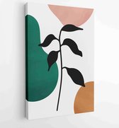 Botanische abstracte kunst achtergronden vector. Zomerse vierkante banier 2 - Moderne schilderijen – Verticaal – 1929690731 - 40-30 Vertical
