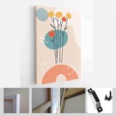 Onlinecanvas - Schilderij - Collectie Hedendaagse Kunstposters In Pastelkleuren Art Verticaal - Multicolor - 40 X 30 Cm