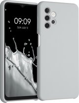 kwmobile telefoonhoesje voor Samsung Galaxy A32 5G - Hoesje met siliconen coating - Smartphone case in mat lichtgrijs